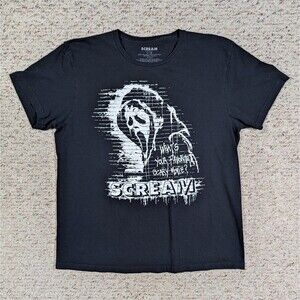 Scream 6 Ghostface T-Shirt Black Grafitti Adult LARGE 2024 Horror Movie Tee